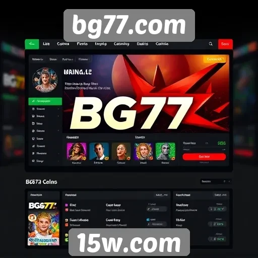 Análise da interface do usuário no bg77.com